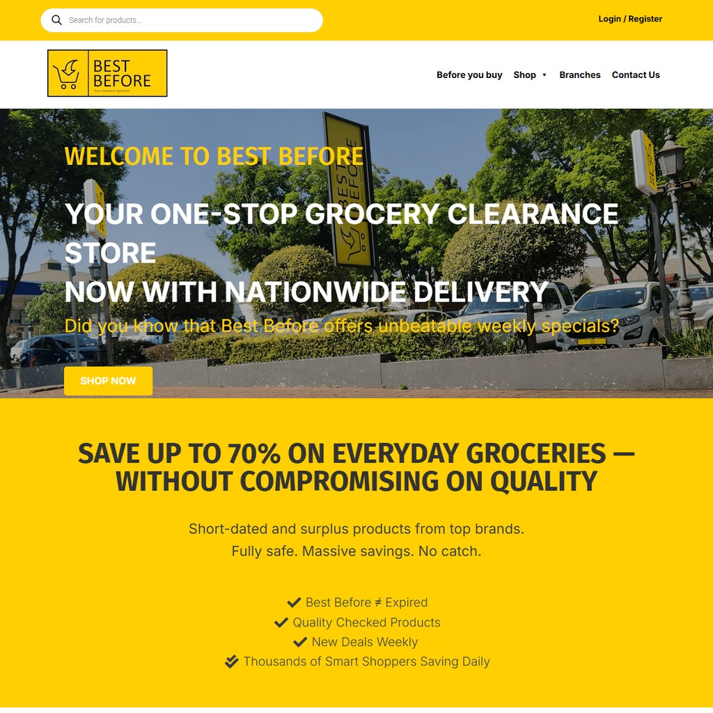 Best Before website by Tailoredwebs