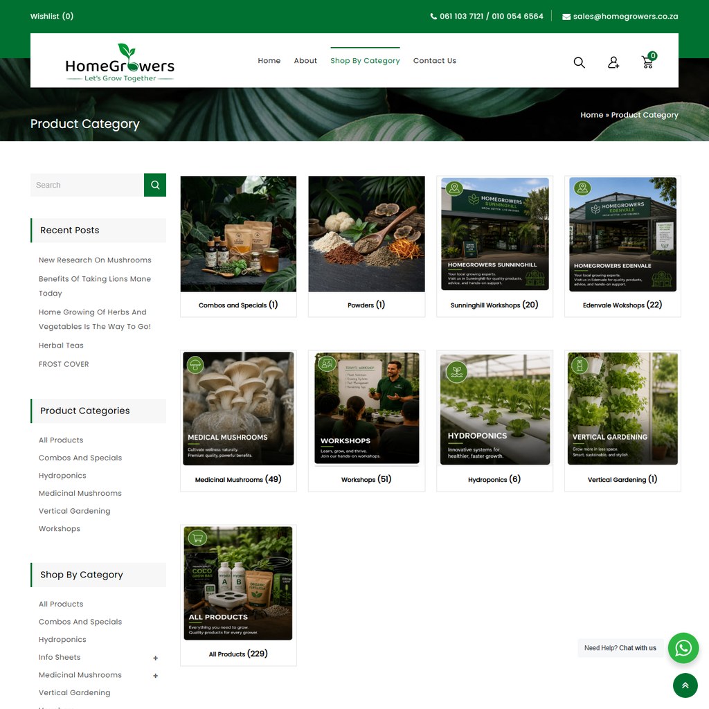 Homegrowers website by Tailoredwebs